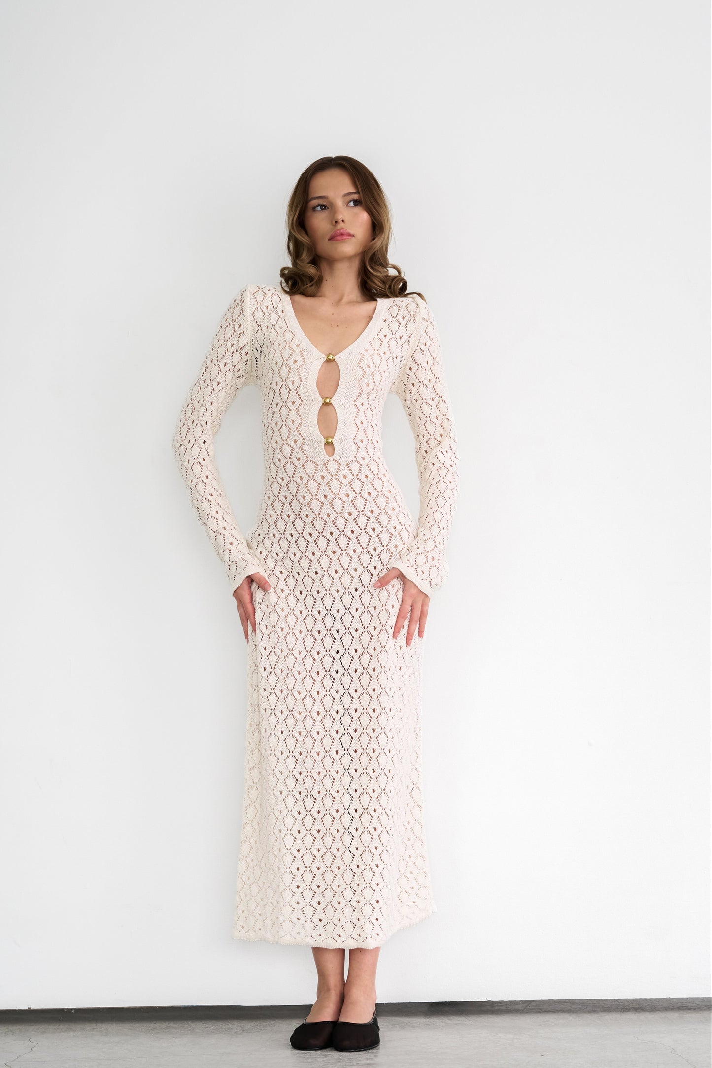 Robe longue au crochet