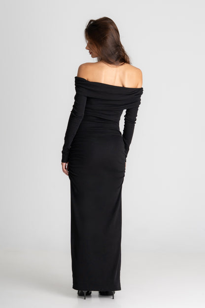 Bardot Maxi Dress - Black